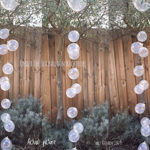 Under the Sea party backdrop | DIY Bubble Balloon Strands Kit | Baby Shower Bubble Party decorations | Bubble Party balloon Backdrop garland