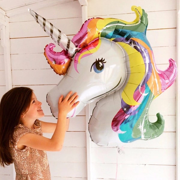 47" x 35" Giant rainbow unicorn party foil balloon | Party balloon | Unicon balloon | unicorn party | Unicorn decoration | Unicorn supplies