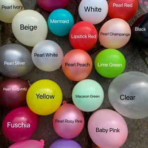 Globos de látex individuales premium para mezclar y combinar, para bodas, despedidas de soltera, globos de fiesta de colores surtidos, globos de látex de colores, decoración de fiestas.