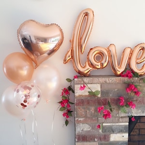 Rose gold balloon Bouquet party foil balloon | Party balloon | Rose gold birthday party balloon bundle | Rose gold decoration| Bridal Shower
