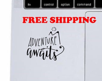 Adventure Awaits vinyl decal, motivation decal, adventure decal, window decal, car decal, tumbler decal, laptop decal, ipad decal, outdoors