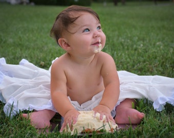 Child's White Cotton Petticoat: Flower Girl Dress Slip