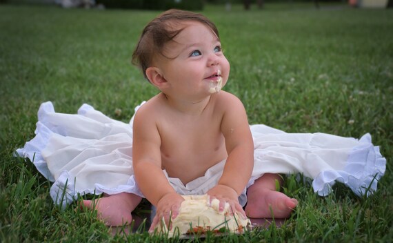 Child Petticoat, Flower Girl Petti-slip, White Cotton Dress Slip, Princess Dress, First Birthday Dress up