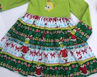 Cindy Lou Who Dress: Handmade Grinch Christmas Party Outfit