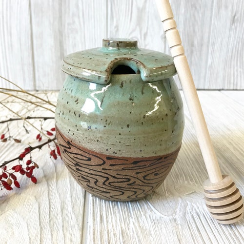 Honey Pot Sugar Jar Pottery Handmade Ceramic Honey Jar Etsy
