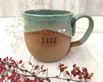 Large Handmade Mug with Name - Personalized Pottery - Custom Mug - Large Coffee Cup - Pottery Handmade - Ceramic Mug - Made to Order Mug