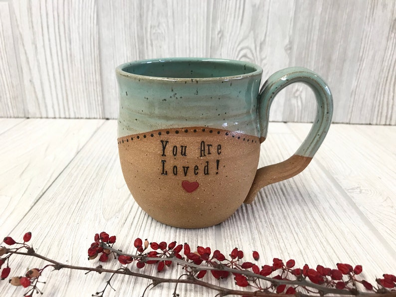 Handmade Mug Special Someone You Are Loved Personalized Pottery Pottery Handmade Pottery Mug Gift for Him Love Mug Pottery image 4