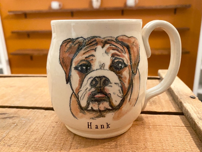 Custom Dog Portrait Mug Handmade Pet Portrait Mug Hand Etsy