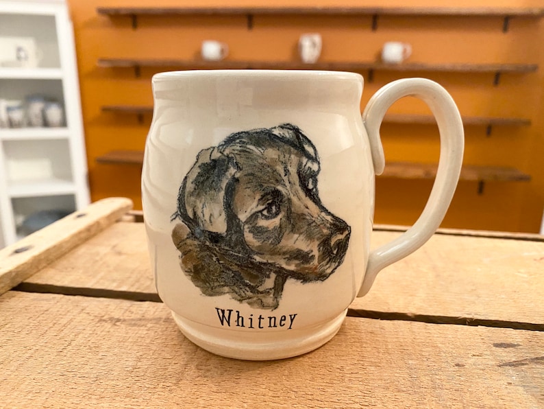 Custom Dog Portrait Mug Handmade Pet Portrait Mug Hand Etsy