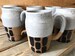 Handmade Mugs in Black and White - Pottery - Large Coffee Mug - Ceramics - Handmade Gift - Pottery Mugs - Fine Art - Mug Set - Pottery Mug 