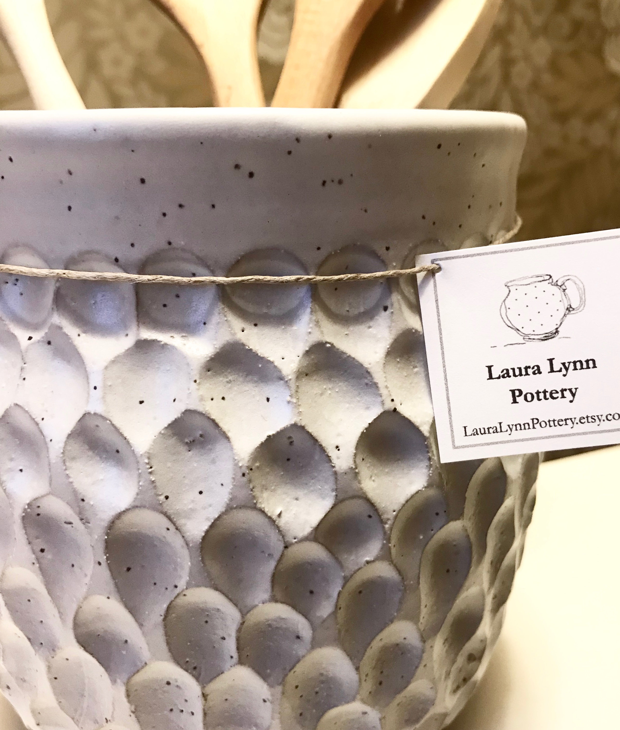 Kitchen Utensil Jar White Utensil Holder Handmade Pottery Etsy UK