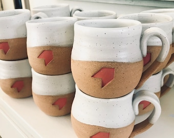 Bulk Order - Large Company Logo Mugs - Pottery Handmade - Custom Mugs - Made to Order Mugs - Personalized Pottery -