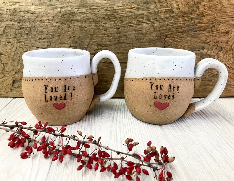 Handmade Mug Special Someone You Are Loved Personalized Pottery Pottery Handmade Pottery Mug Gift for Him Love Mug Pottery image 3