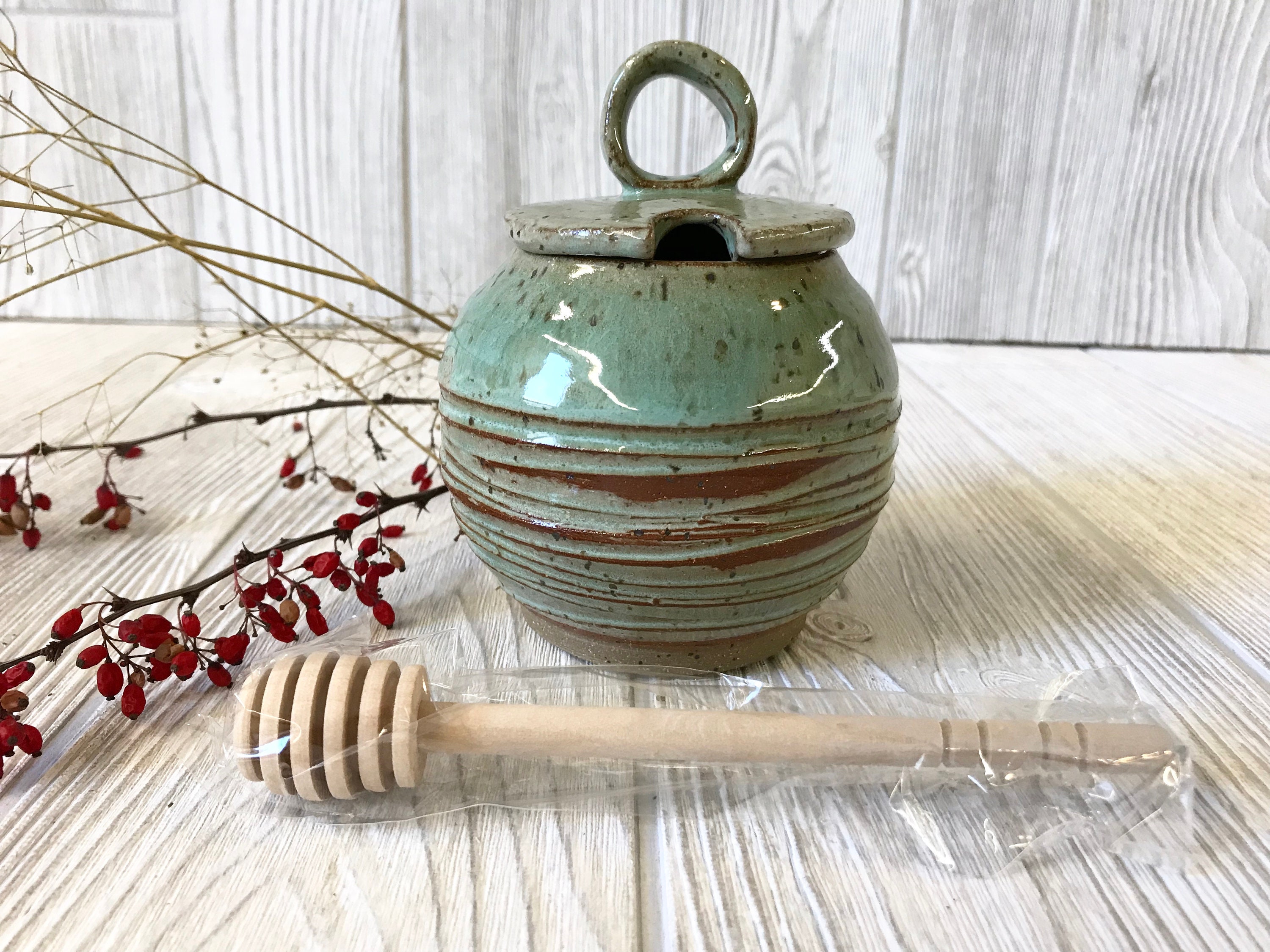 Honey Pot Sugar Jar Pottery Handmade Ceramic Honey Jar Etsy