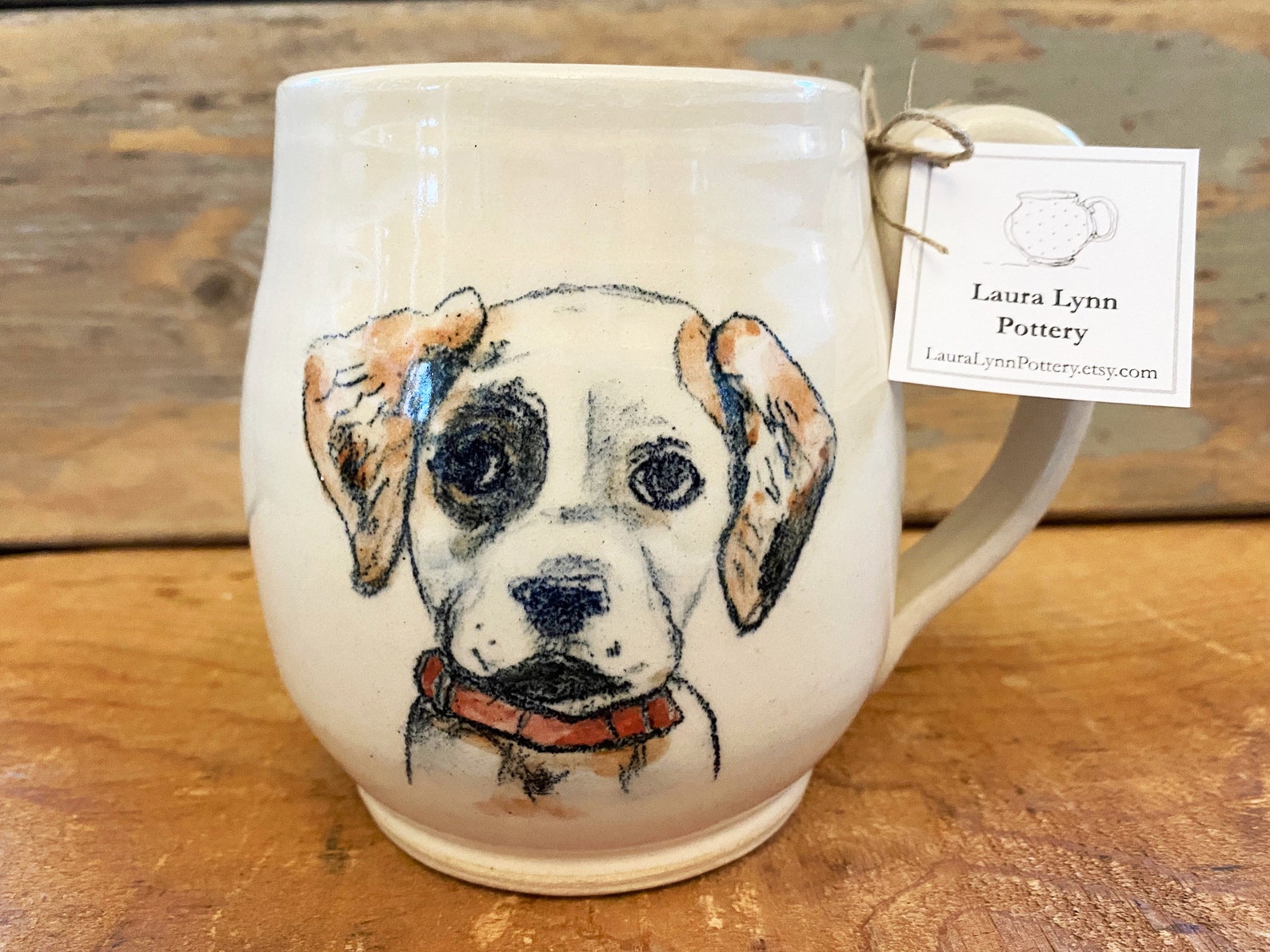 Custom Dog Portrait Mug Handmade Pet Portrait Mug Hand Etsy