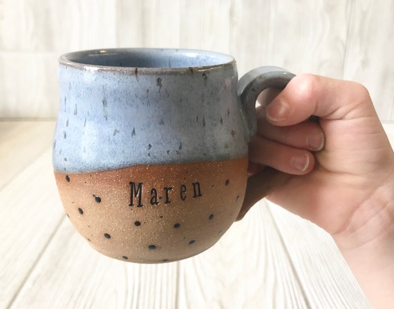 Black Speckled Ceramic Mug With Neutral Clay Bottom - Boho Mugs - Cust –  The Bohemian Box Shop