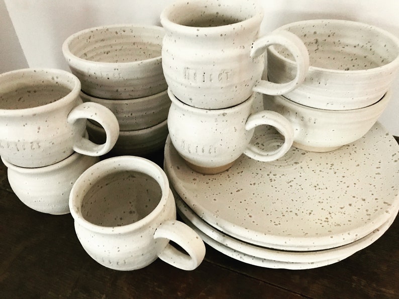 Custom Dinnerware Set Personalized With Name Ceramic Etsy