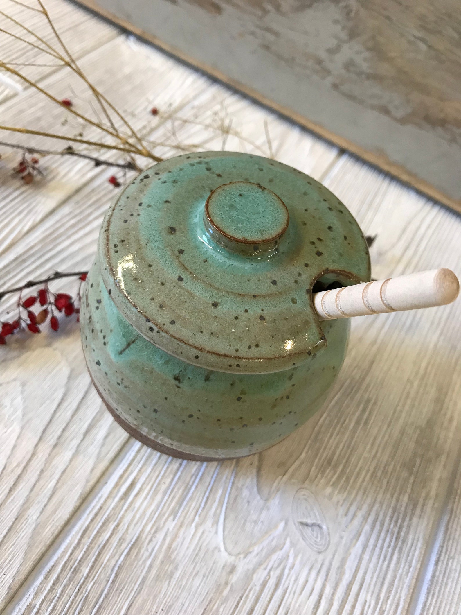 Honey Pot Sugar Jar Pottery Handmade Ceramic Honey Jar Etsy