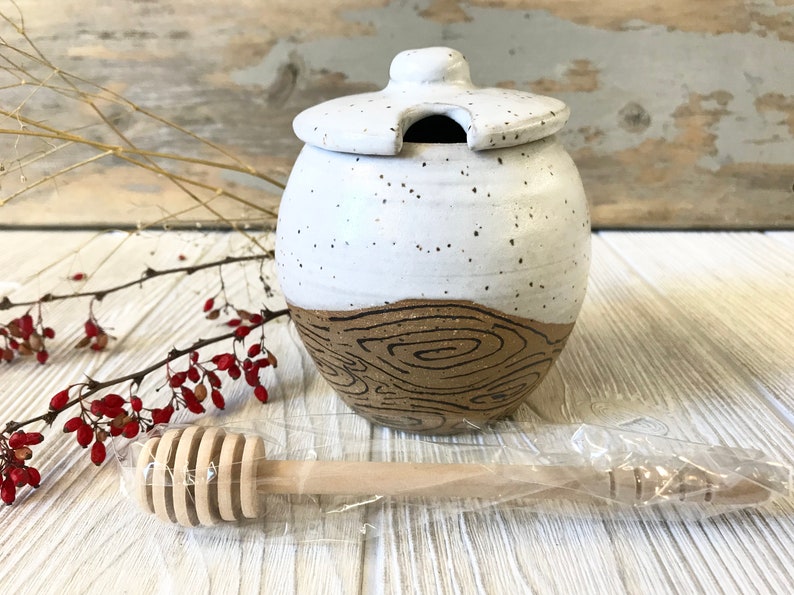 Honey Pot Sugar Jar Pottery Handmade Ceramic Honey Jar Etsy