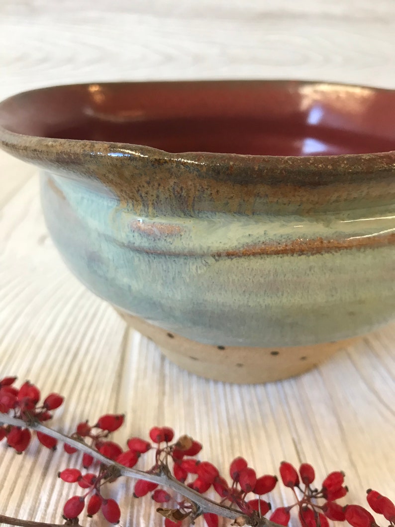 Handmade Serving Bowl Altered Bowl Small Serving Bowl Etsy