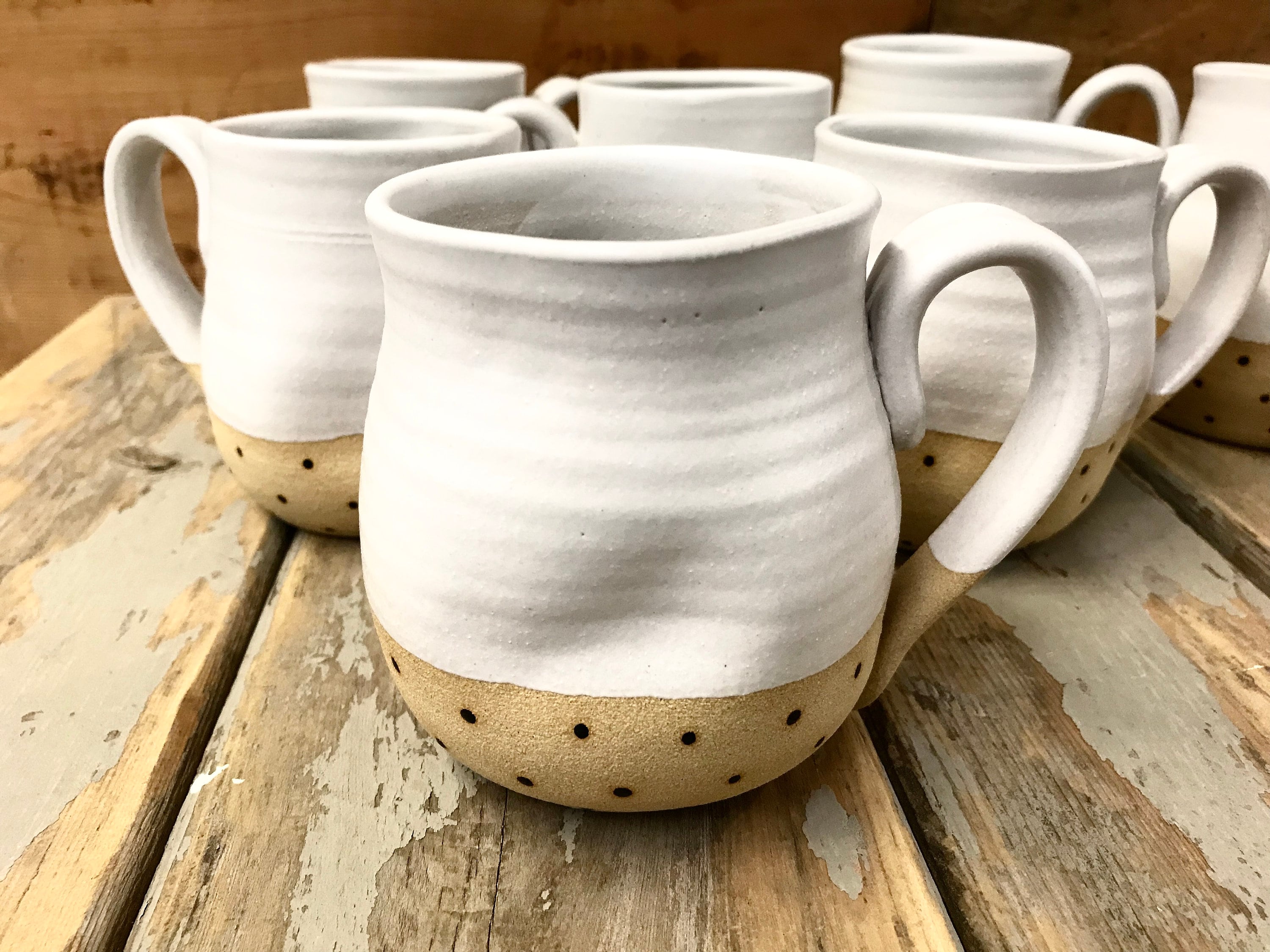 Coffee Mug Set, Handmade, Classic Mug, Black & White Colour