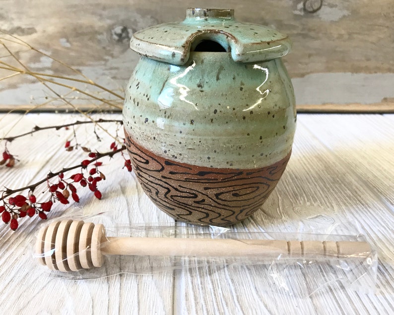 Honey Pot Sugar Jar Pottery Handmade Ceramic Honey Jar Etsy