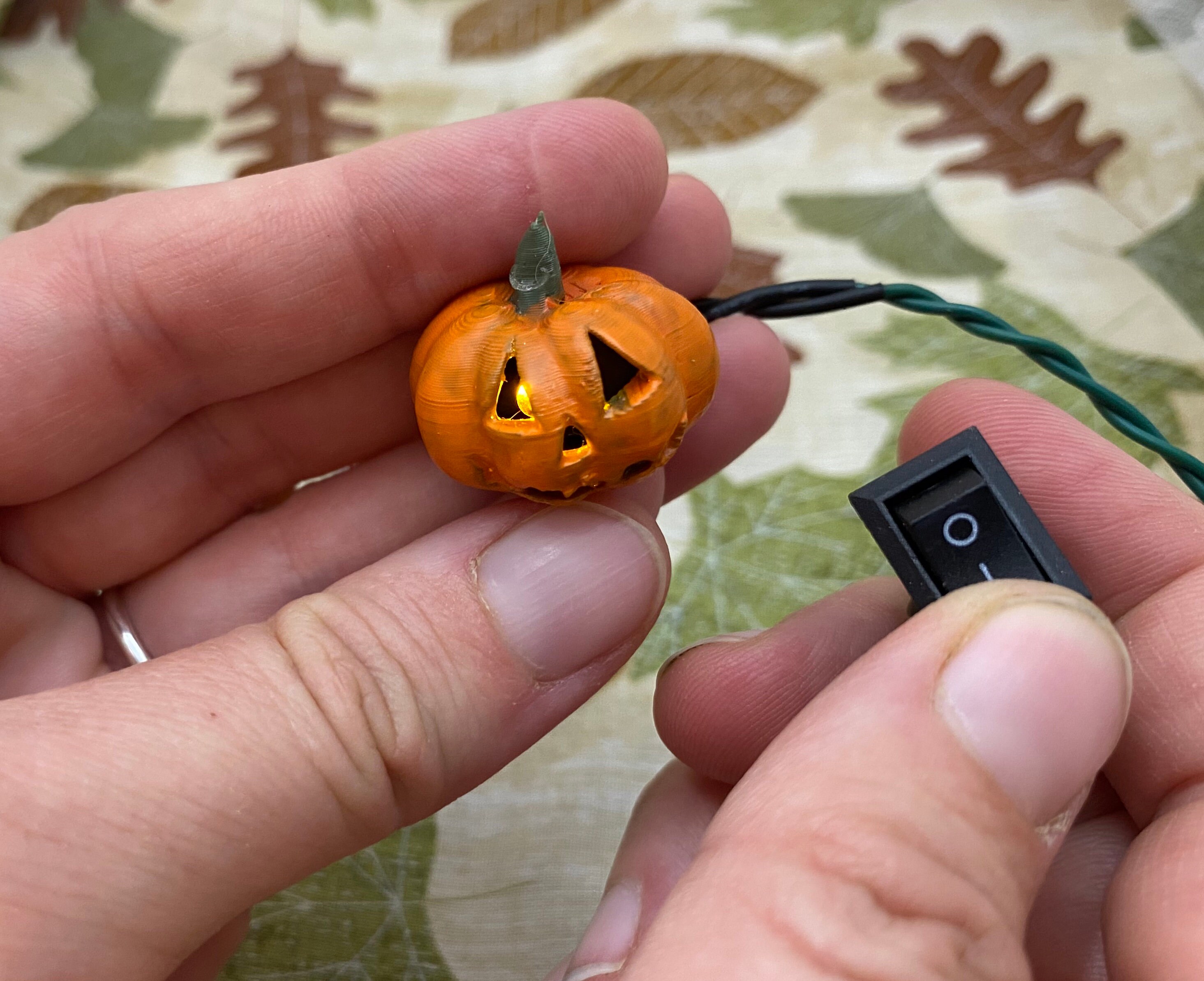 Miniature Jackolantern With Flickering Orange LED Light With Etsy