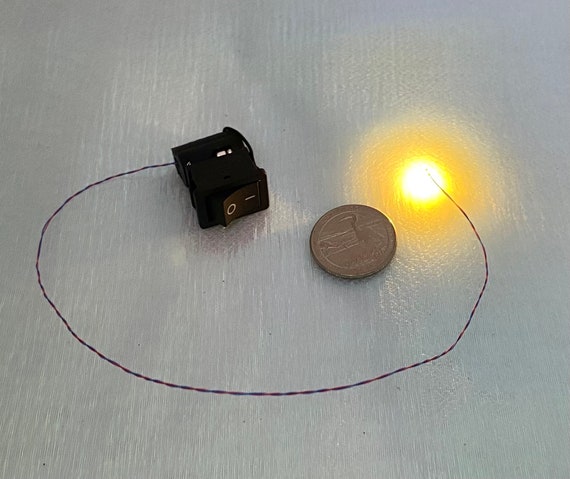 Micro Mini LED Fairy Light, Battery-powered and Wired With On/off Switch,  for Miniature Gardens, Dollhouses, and Crafts 