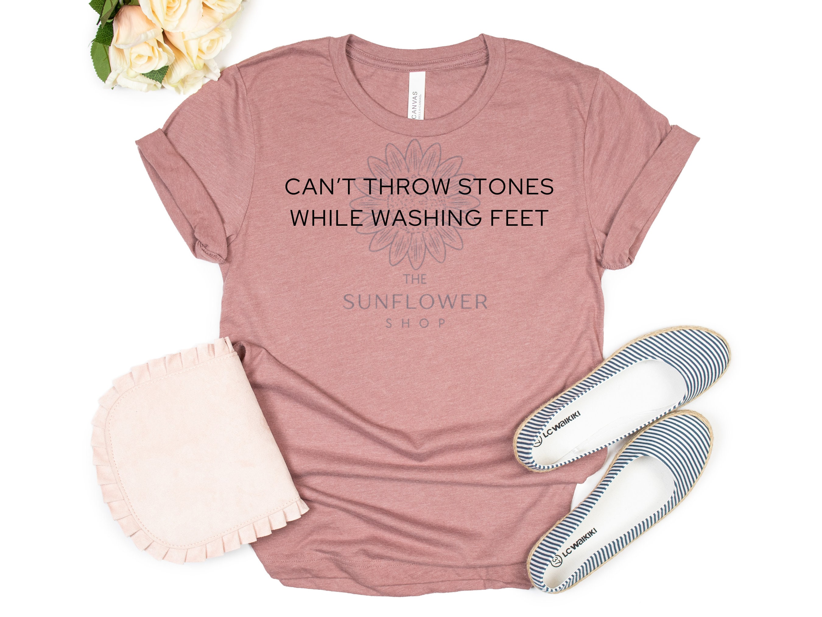 Can't Throw Stones While Washing Feet Digital File Svg, Png Jpg, Pdf