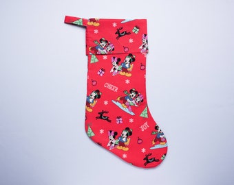 Disney Christmas Stocking Mickey and Minnie Skates