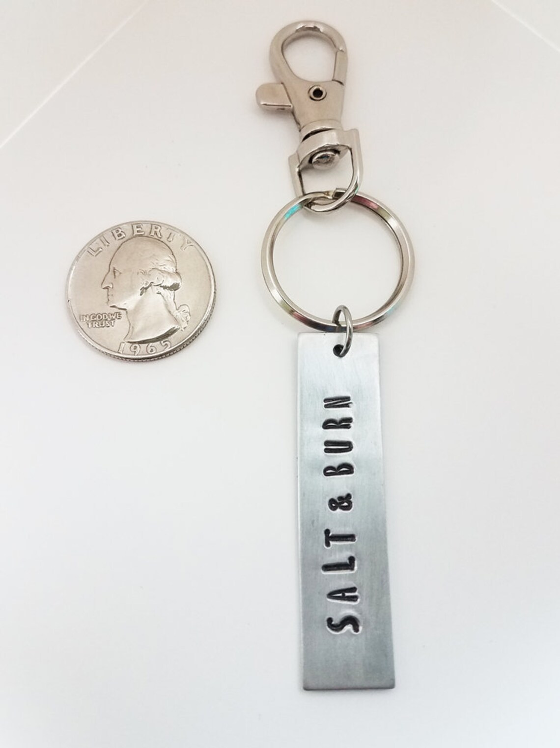 Salt and Burn Keychain Supernatural Keyring Sam and Dean Etsy