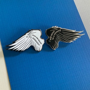 Final Fantasy 7 - One Winged Angel pins, glitter and non-glitter enamel