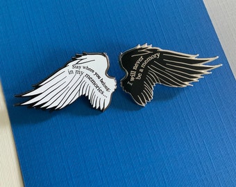 Final Fantasy 7 - One Winged Angel pins, glitter and non-glitter enamel