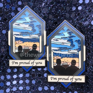 Mass Effect Galaxy Paramour Enamel Pin: Anderson and Shepard