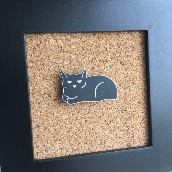 Black Cat / Crabby Kitty enamel pin