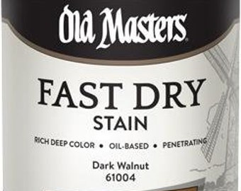 Old Masters Fast Dry Stain, Quality interior oil-based stain applies easily and enhances wood’s natural grain with intensified color/clarity