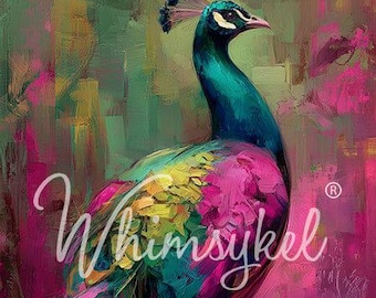 21x29" Large Decoupage Tissue Paper, Regal Confidence Bird Peacock Decoupage Paper Whimsykel Designs 18lb paper DIY furniture, canvas art