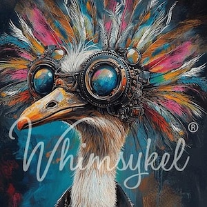 21x29&quot; Large Decoupage Tissue Paper, Emmett Bird Decoupage Paper from Whimsykel Designs, 18lb paper for DIY furniture, canvas art crafts