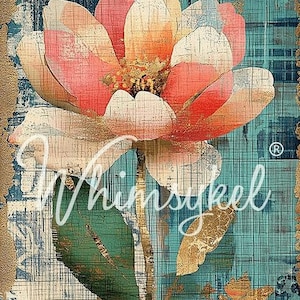 21x29&quot; Large Decoupage Tissue Paper, Faded Luxe Decoupage Paper from Whimsykel Designs, 18lb paper for DIY furniture, canvas art