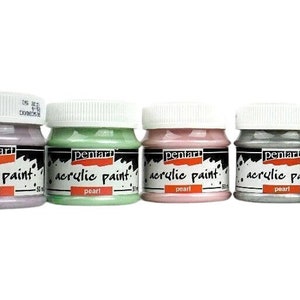 Acrylic Paint Pearl  for DIY scrapbooking, mixed media, craft, collage, card making, paper crafting, art junk journal