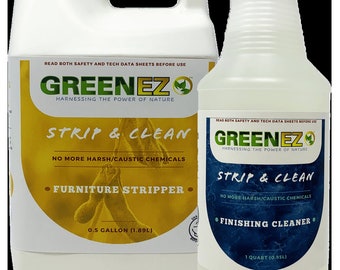 GreenEZ Furniture Stripper Finishing Cleaner 64oz, Green EZ Cleaner 32oz OR both at a discount! Clean furniture naturally, furniture cleaner