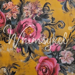 21x29&quot; Large Decoupage Tissue Paper, Rustic Rosewood Floral Decoupage Whimsykel Designs, 18lb paper, DIY furniture, canvas art, mixed media