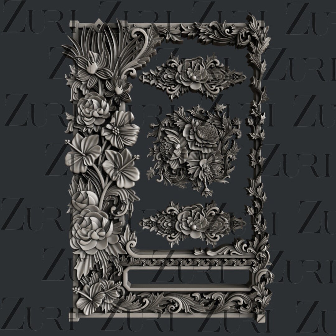 Floral Frames Mold Zuri Mold Silicone Mould Zuri Mold 3D Mold Clay