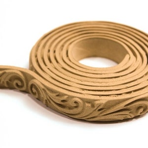 Scroll Trim Heat Bendable Wood Trim, Ornate Trim, iFlex Wood Products 4124 Embellishment Furniture Trim, Scrapbook Collage, Mixed Media