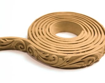 Scroll Trim Heat Bendable Wood Trim, Ornate Trim, iFlex Wood Products 4124 Embellishment Furniture Trim, Scrapbook Collage, Mixed Media