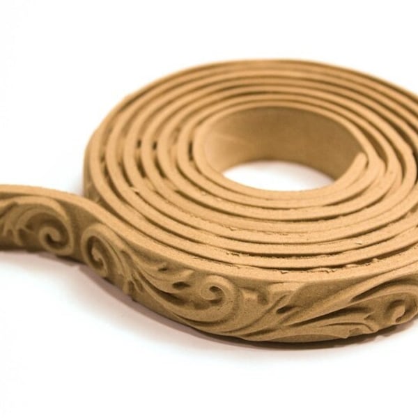 Scroll Trim Heat Bendable Wood Trim, Ornate Trim, iFlex Wood Products 4124 Embellishment Furniture Trim, Scrapbook Collage, Mixed Media