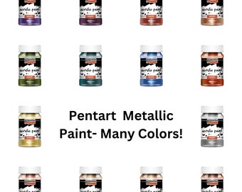 Acrylic Paint Metallic Pentart Metallic Paint Metallic Sheen for furniture, arts and crafts, collage, card making, mixed media, scrapbooking