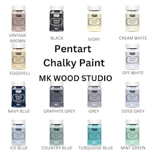 Pentart Chalky Paint for DIY furniture, crafts, collage, junk journal, card making, mixed media, scrapbook, collage papercraft, Chalk Paint
