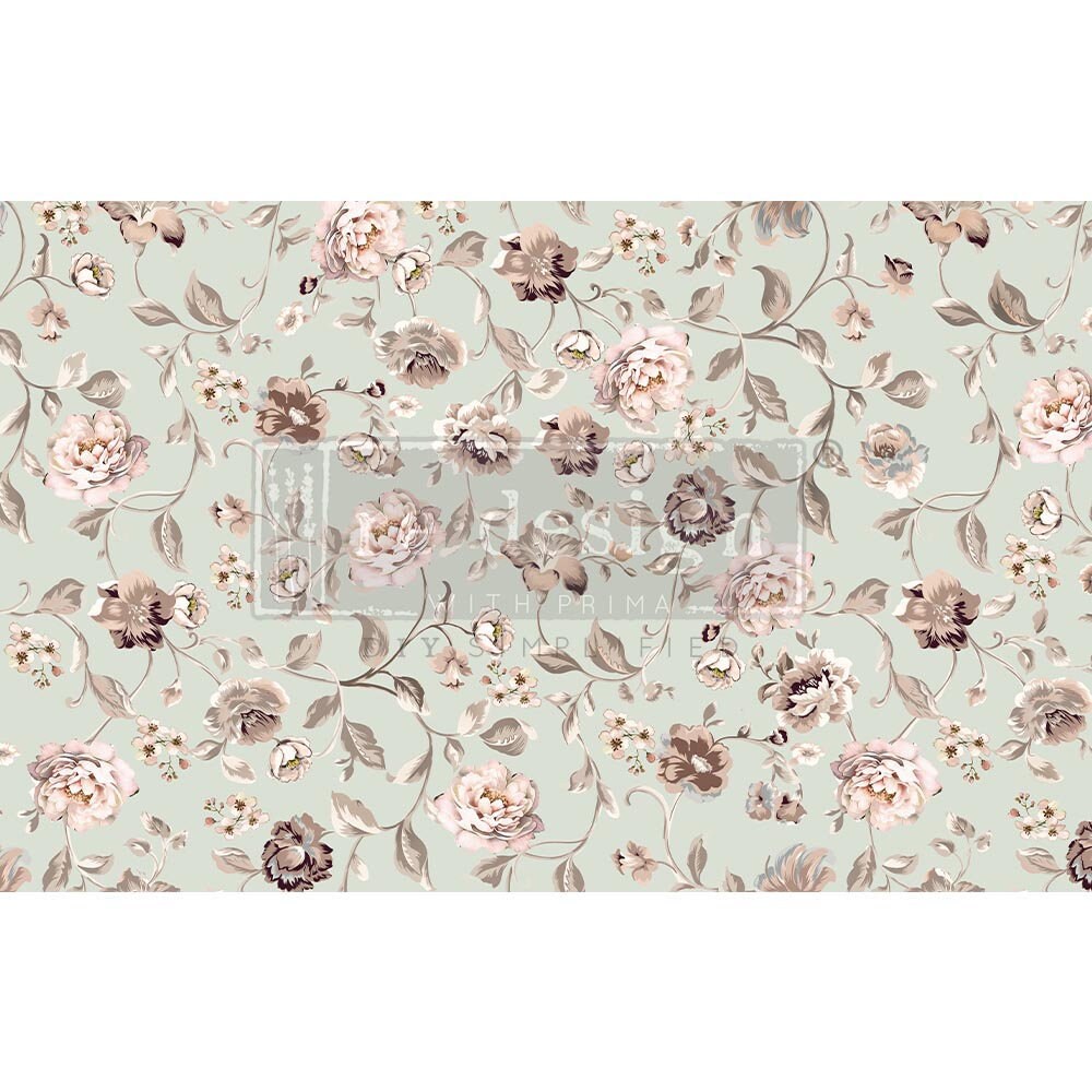 Neutral Floral Decoupage Tissue Paper Redesign With Prima Etsy