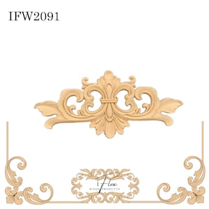 Decorative Pediment Applique Furniture Embellishment 2091 iFlex Wood Products Heat Bendable Applique Furniture Applique